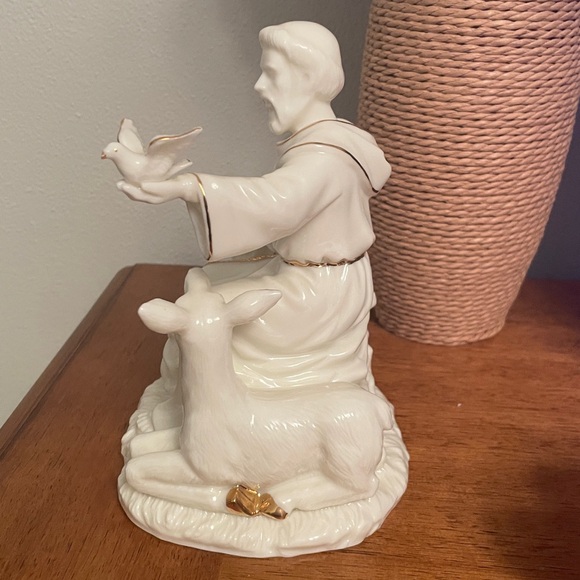 Vintage 1998 Geo. Z. Lefton St. Francis of Assisi Music Box Figurine Porcelain - Picture 4 of 14